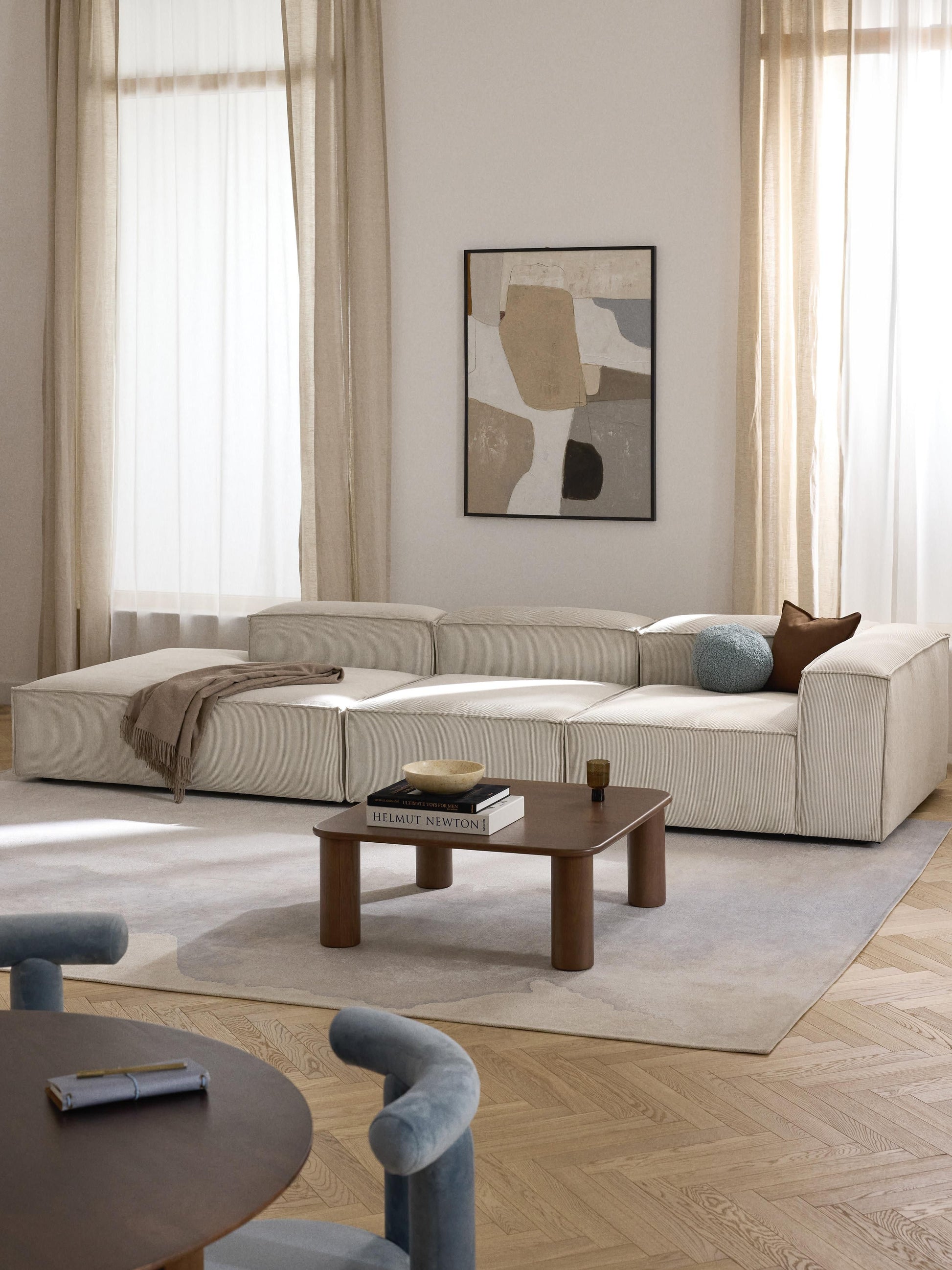Lenzaro Modular XL Corduroy Ottoman