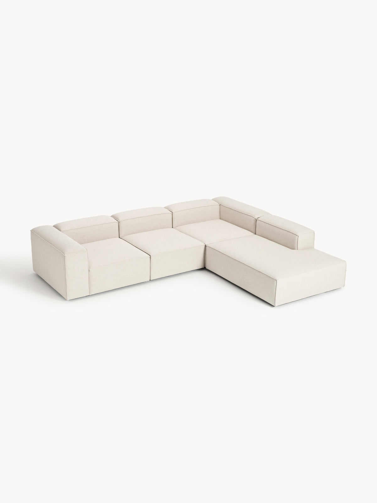 Lenzaro Modular XL Corner Sofa (4-Seater) in Linen Blend