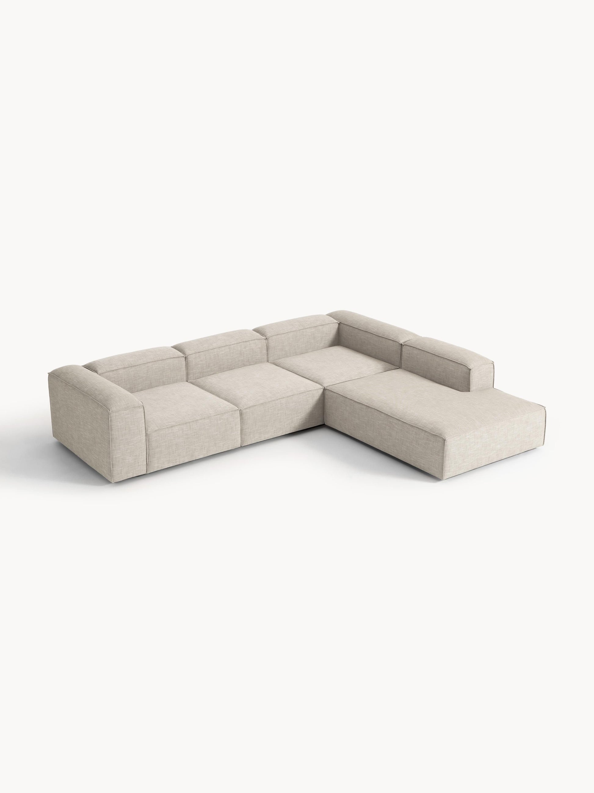 Lenzaro Modular XL Corner Sofa (4-Seater) in Linen Blend