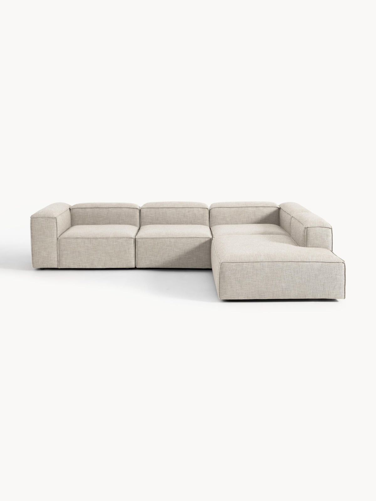 Lenzaro Modular XL Corner Sofa (4-Seater) in Linen Blend