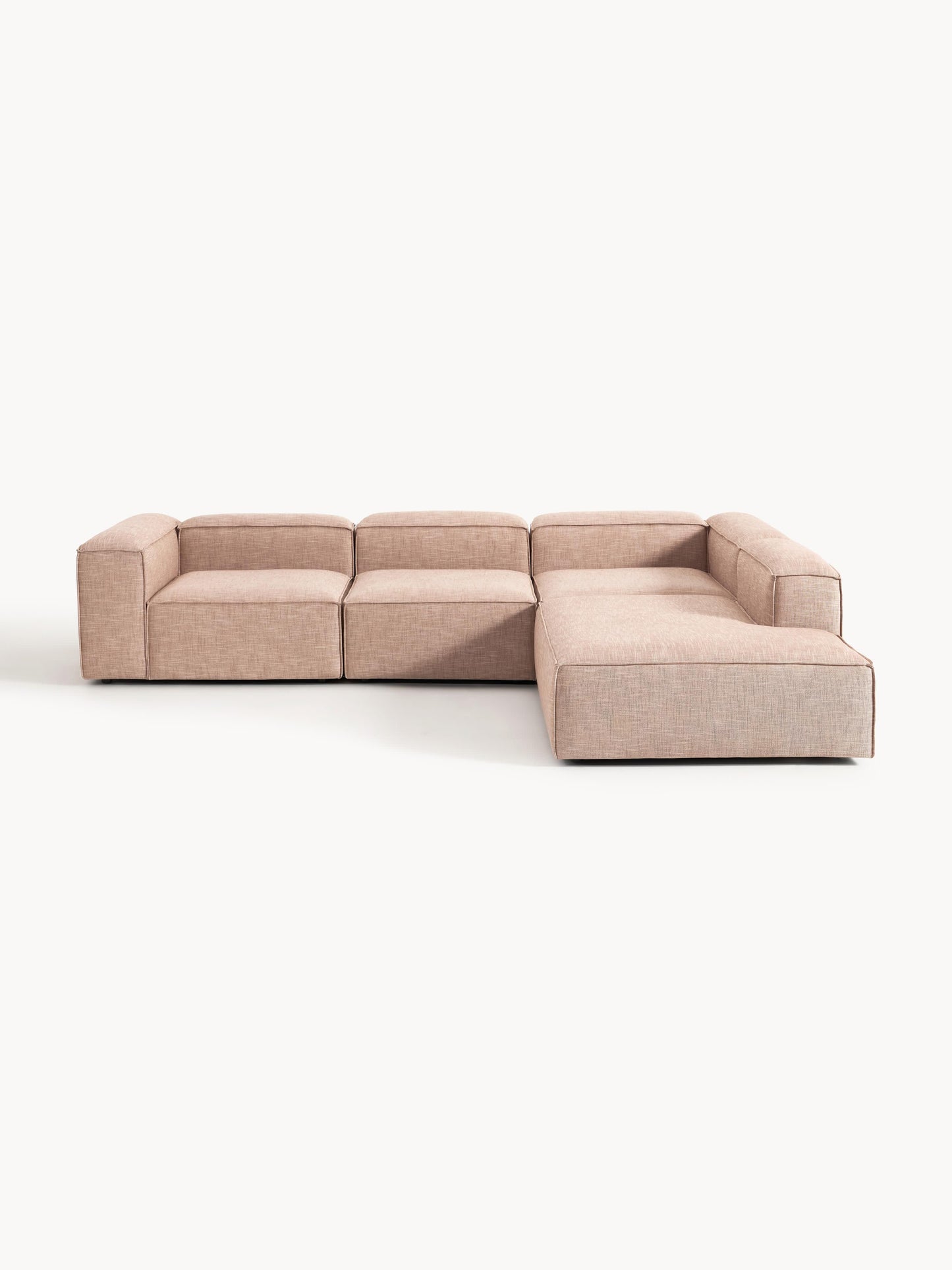 Lenzaro Modular XL Corner Sofa (4-Seater) in Linen Blend