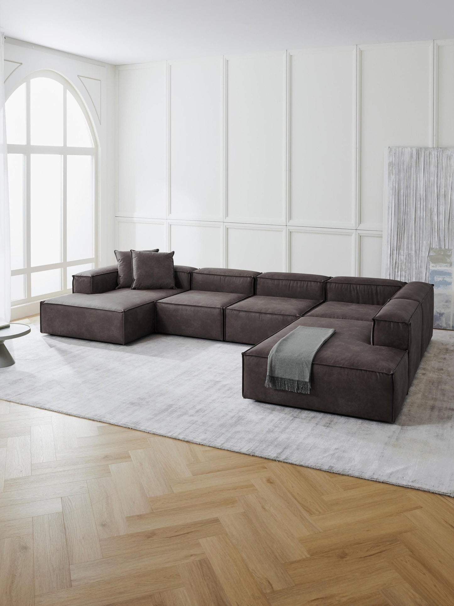 Lenzaro Modular XL Leather Sofa