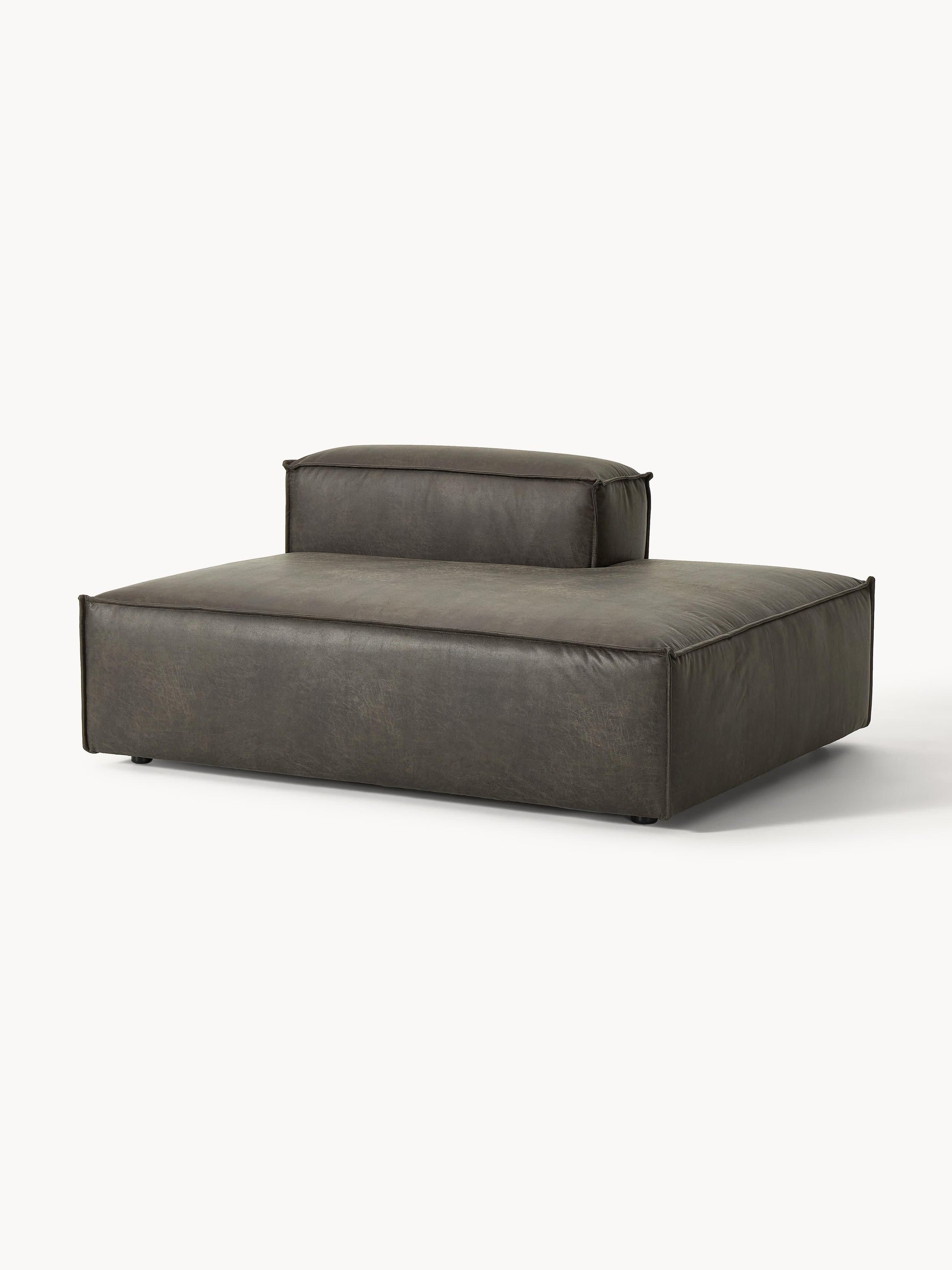 Lenzaro Ottoman Module in Leather