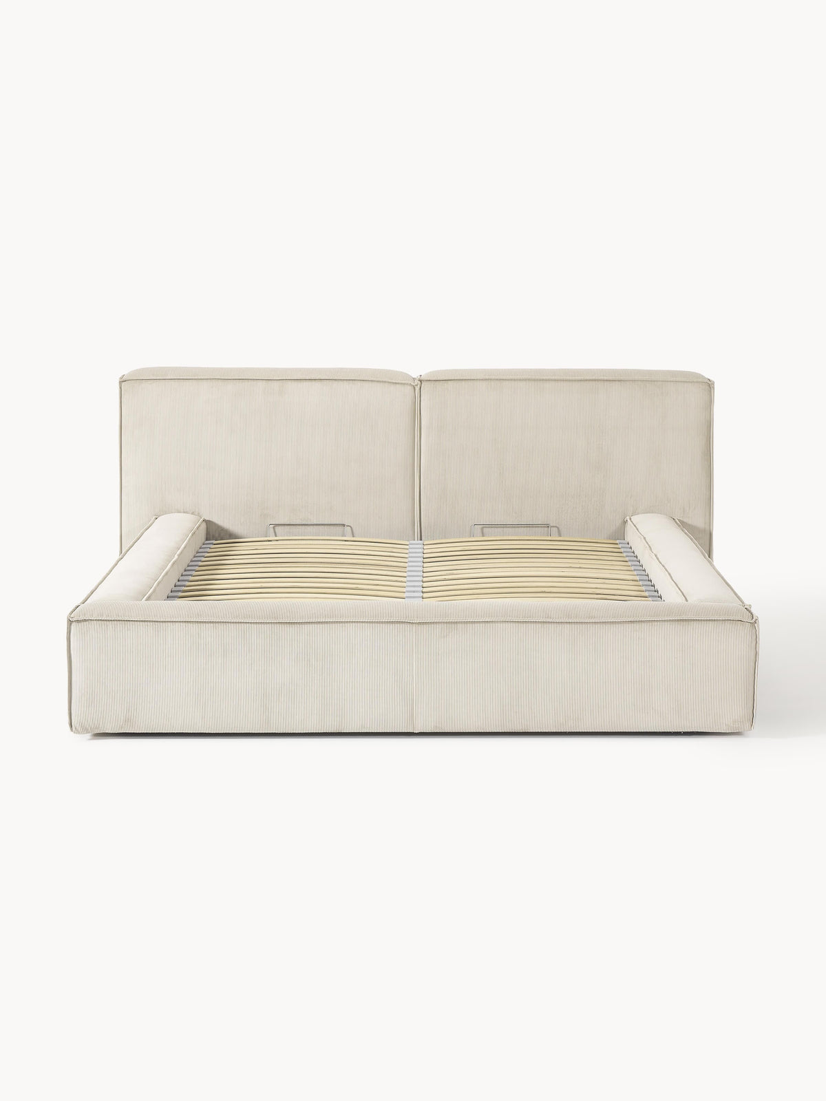 Lenzaro Upholstered Bed in Corduroy with Storage
