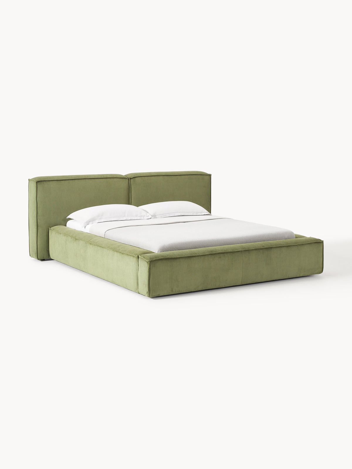 Lenzaro Upholstered Bed in Corduroy with Storage
