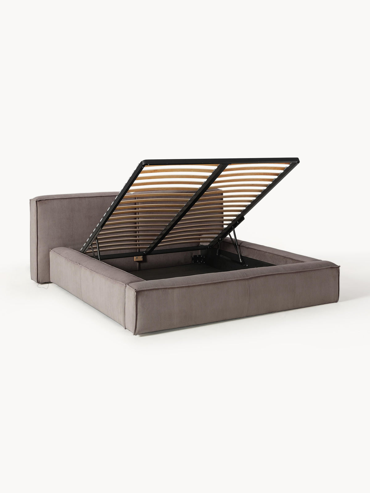 Lenzaro Upholstered Bed in Corduroy with Storage