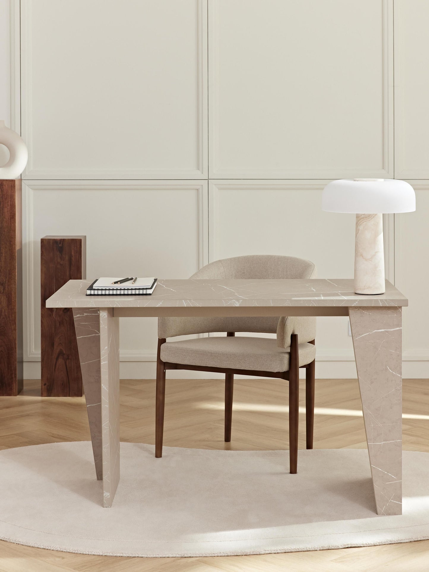 Lifia Desk in Travertine Look