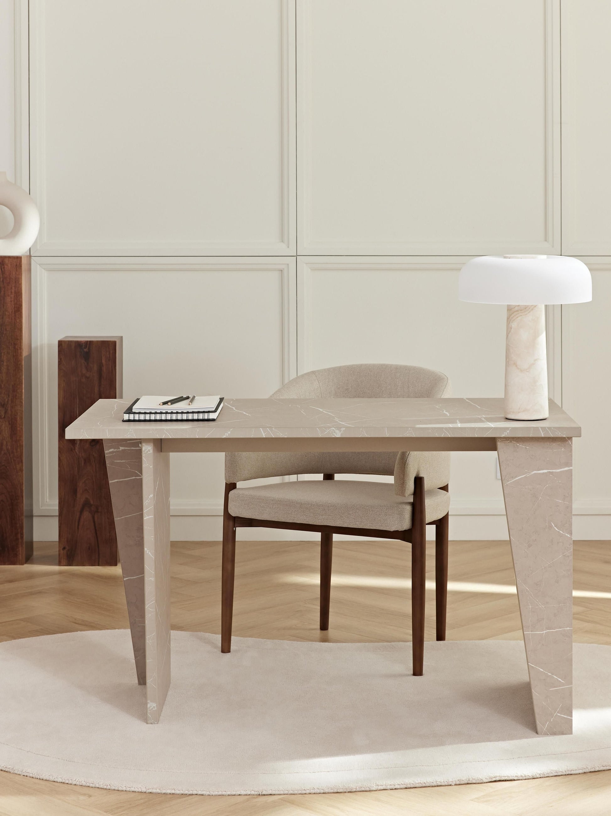 Lifia Desk in Travertine Look