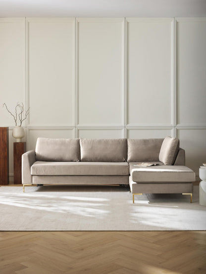 Lungarde Velvet Sofa Bed with Mattress, 3-Seater