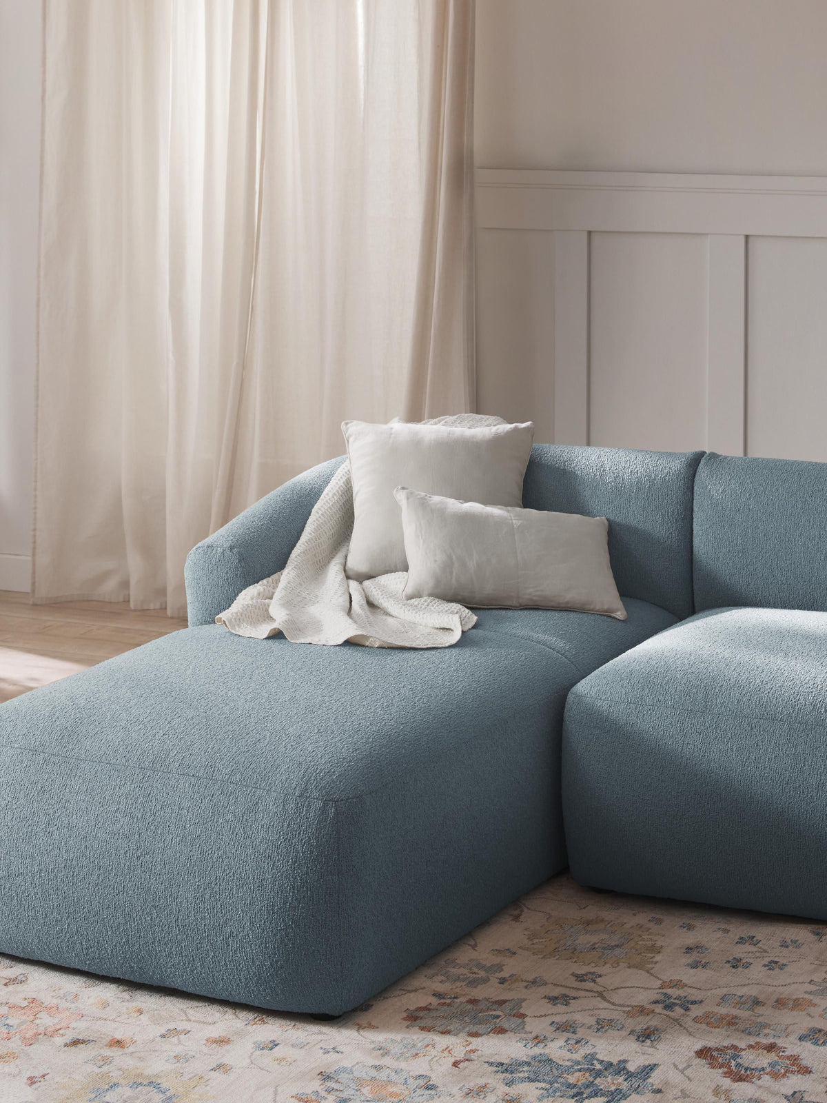 Marenzia Chaise Corner Module in Bouclé