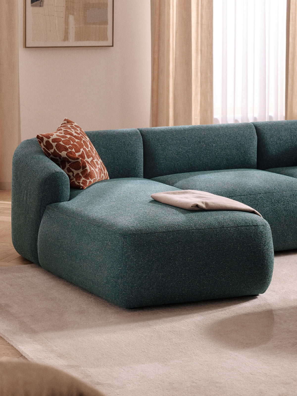 Marenzia Chaise Corner Module in Bouclé
