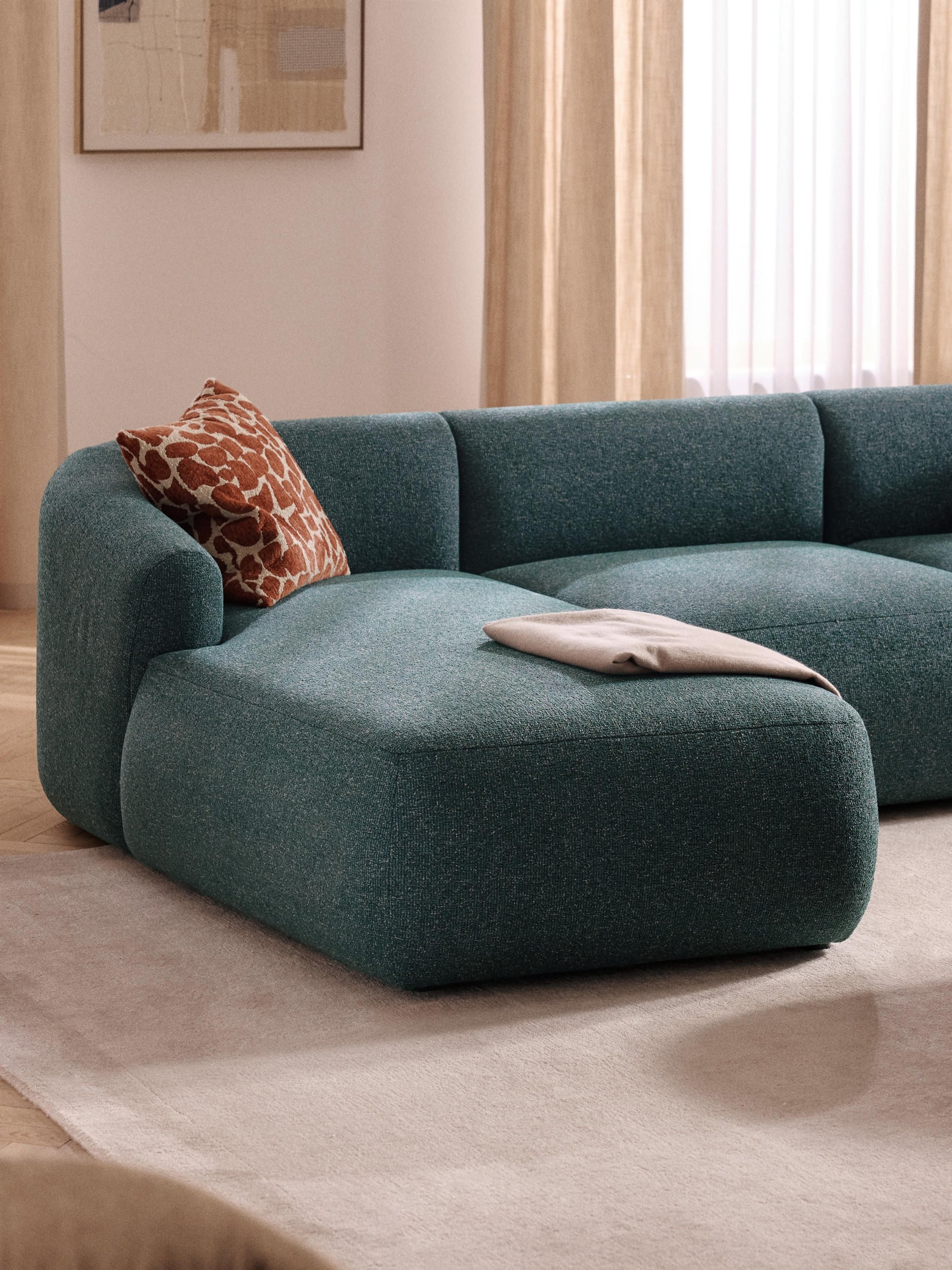 Marenzia Chaise Corner Module in Bouclé