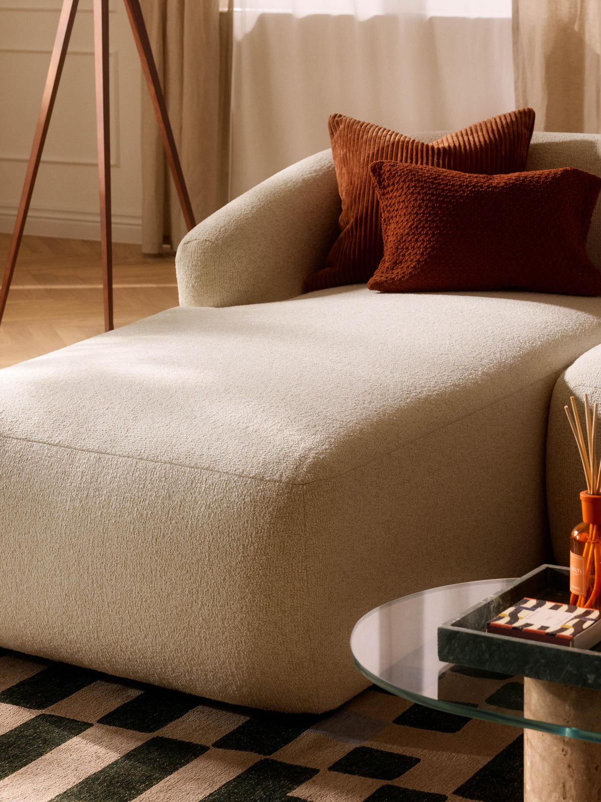 Marenzia Chaise Corner Module in Bouclé