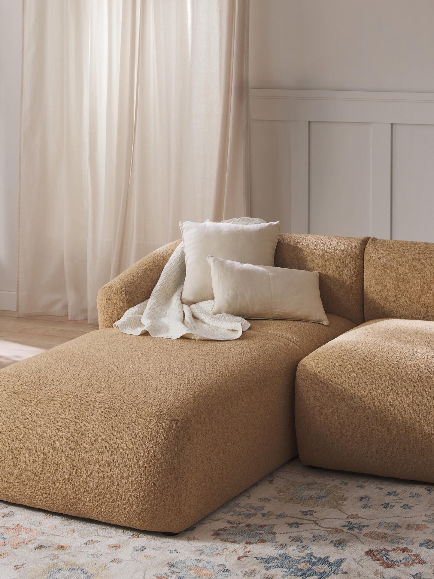 Marenzia Chaise Corner Module in Bouclé