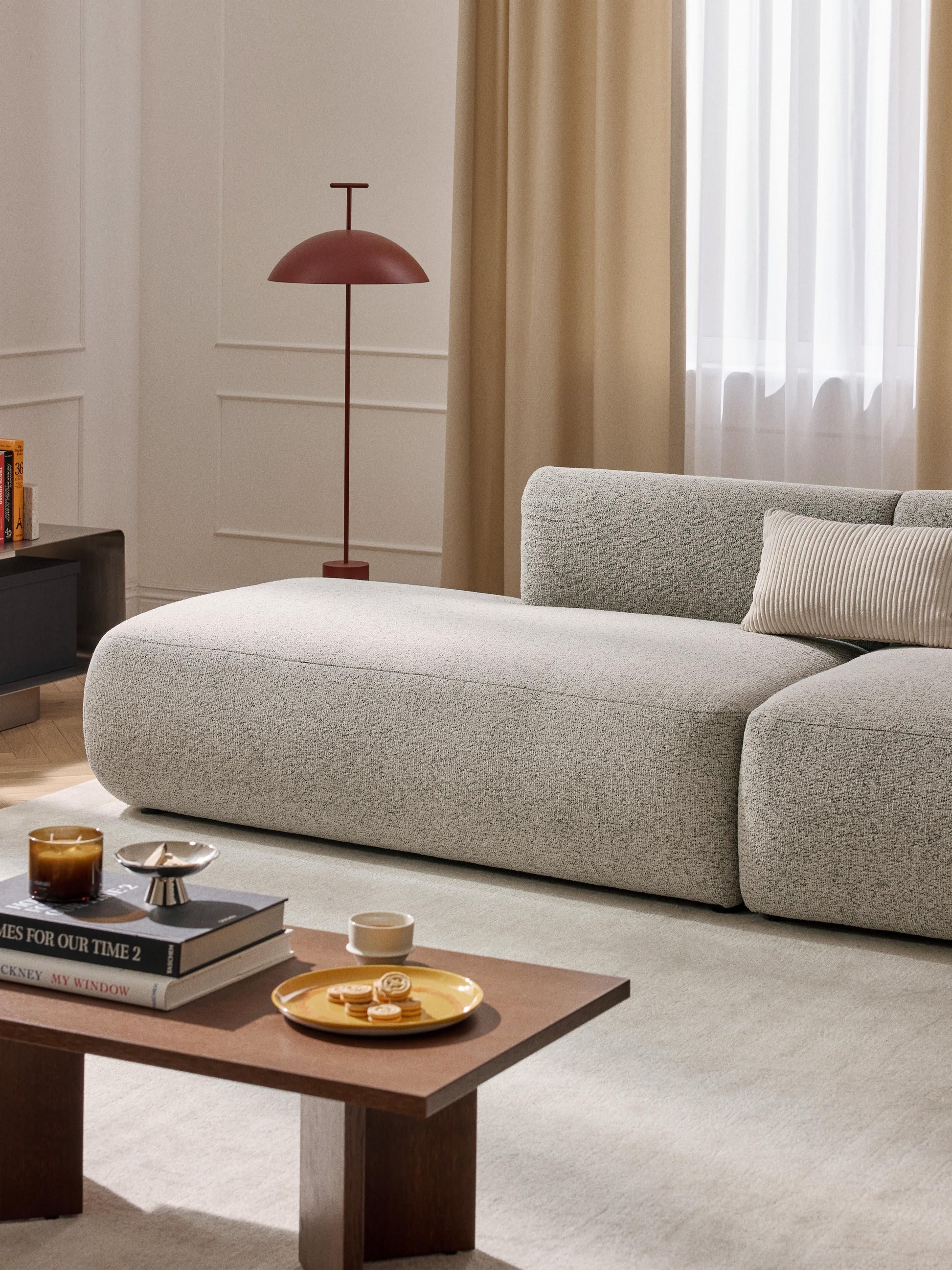 Marenzia Chaise Module in Bouclé