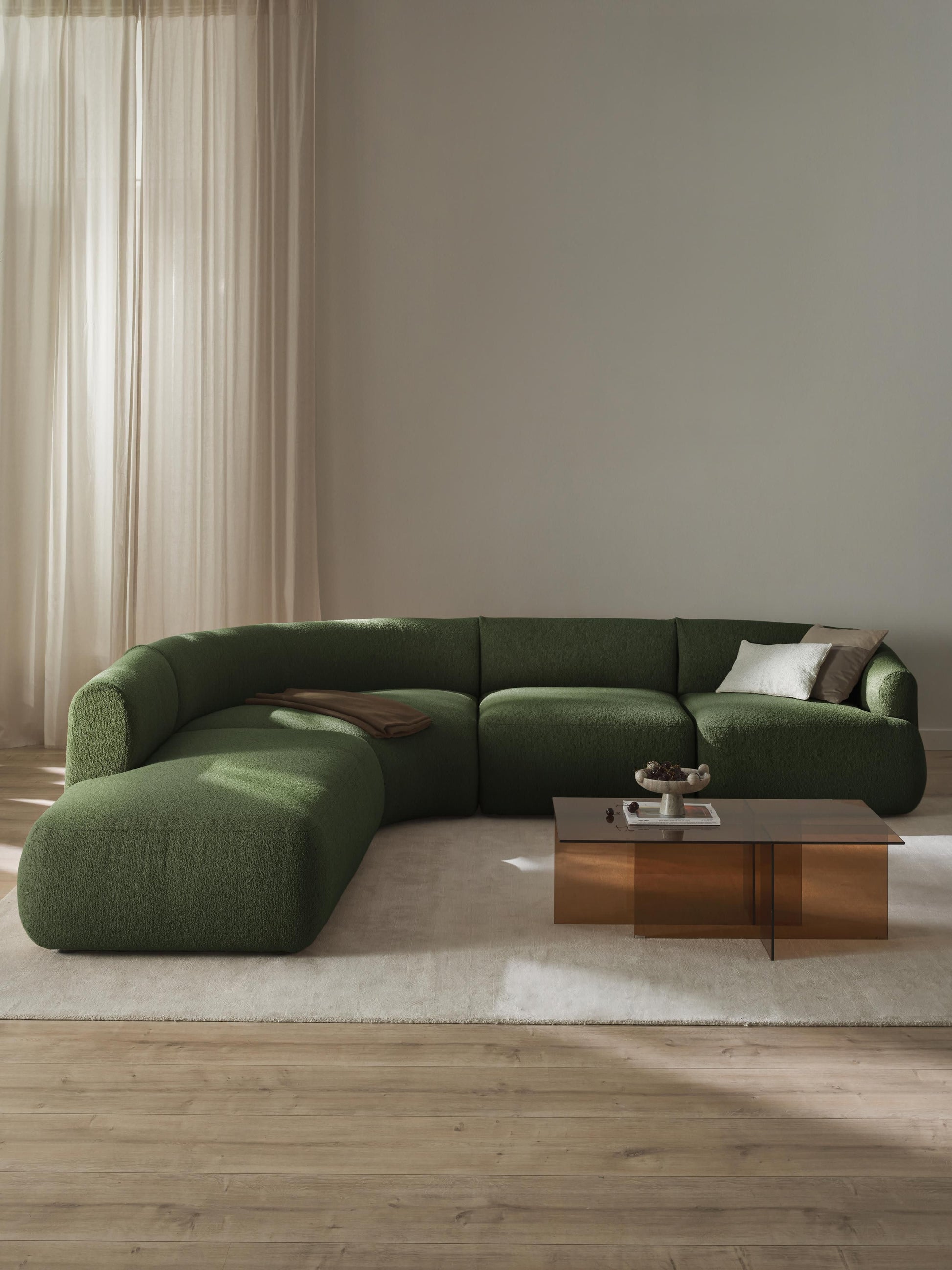 Marenzia Modular Corner Sofa (4-Seater) in Bouclé