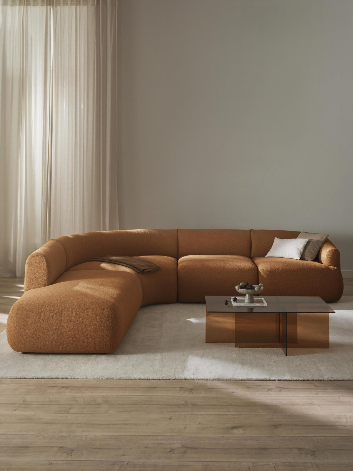 Marenzia Modular Corner Sofa (4-Seater) in Bouclé