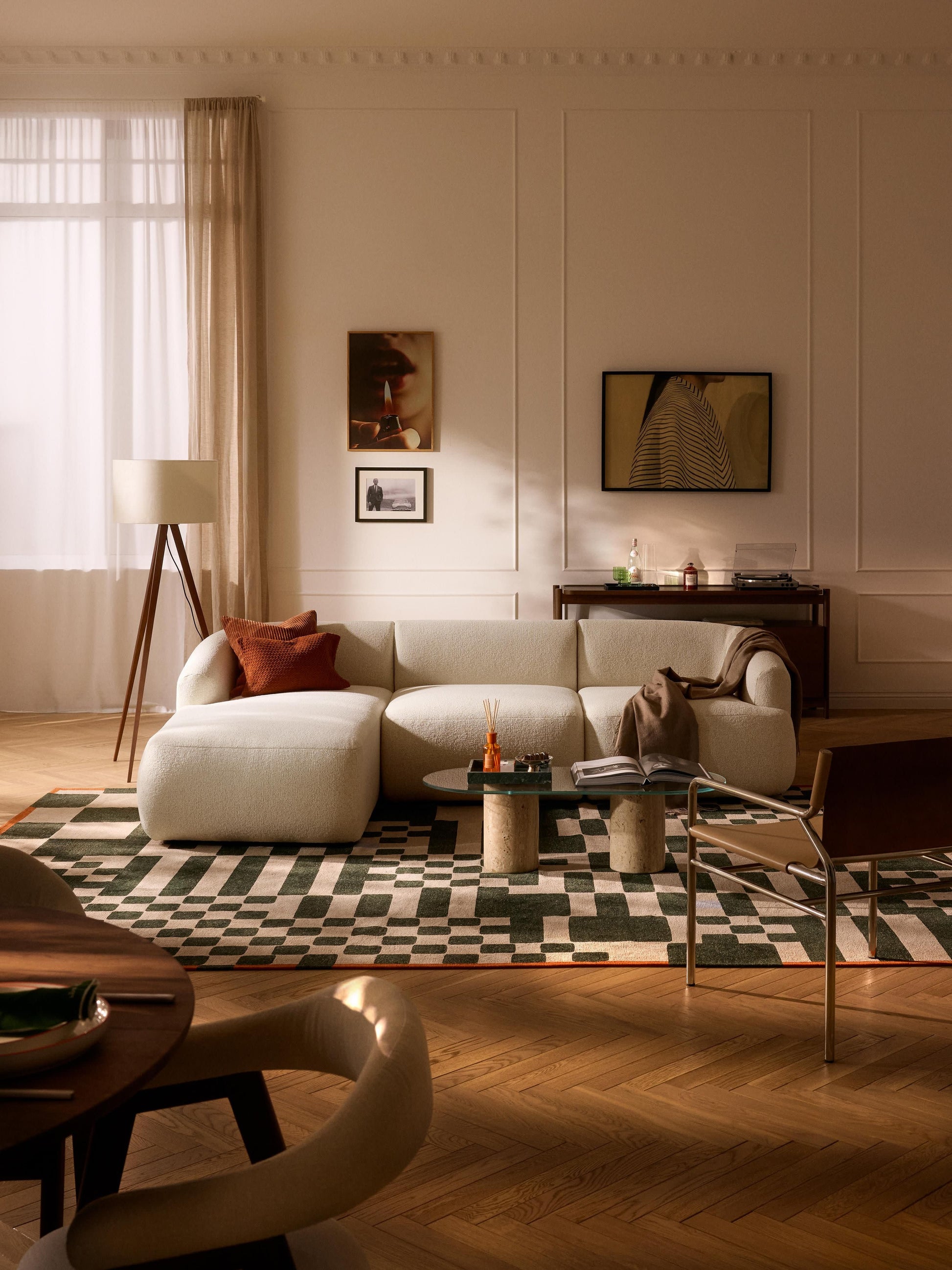 Marenzia Modular Corner Sofa in Bouclé (3-Seater)
