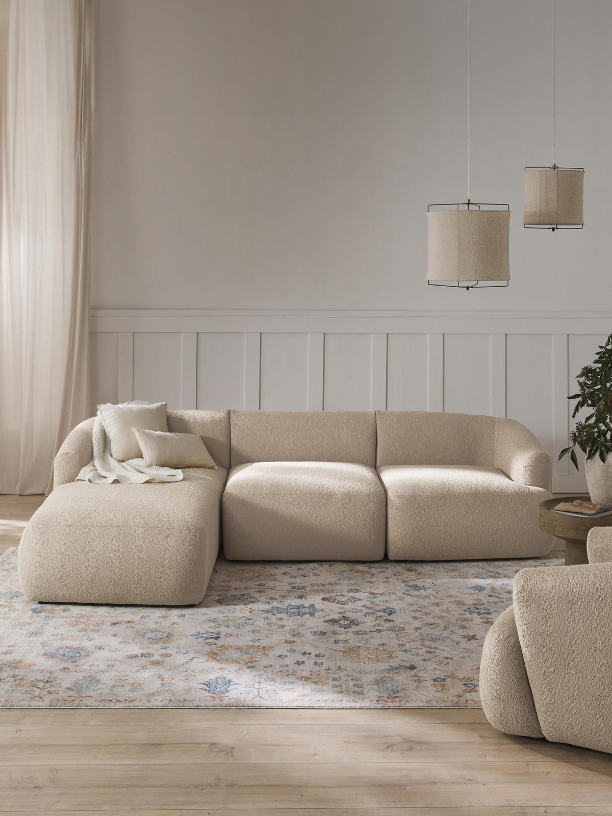 Marenzia Modular Corner Sofa in Bouclé (3-Seater)