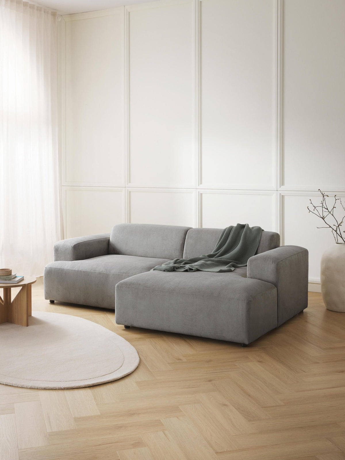 Melbrina Corner Sofa (3-Seater) in Corduroy
