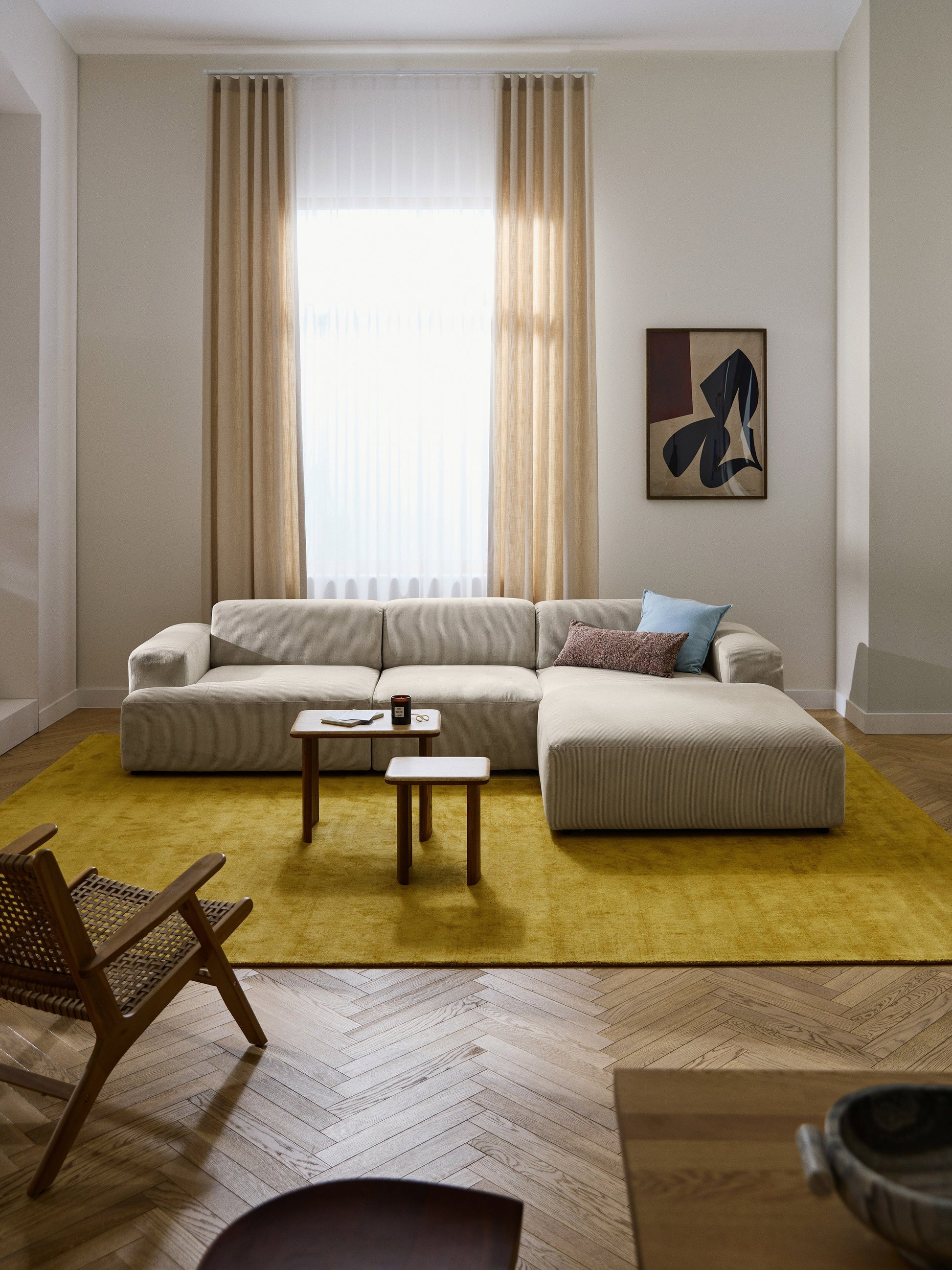Melbrina Corner Sofa in Corduroy (4-Seater)