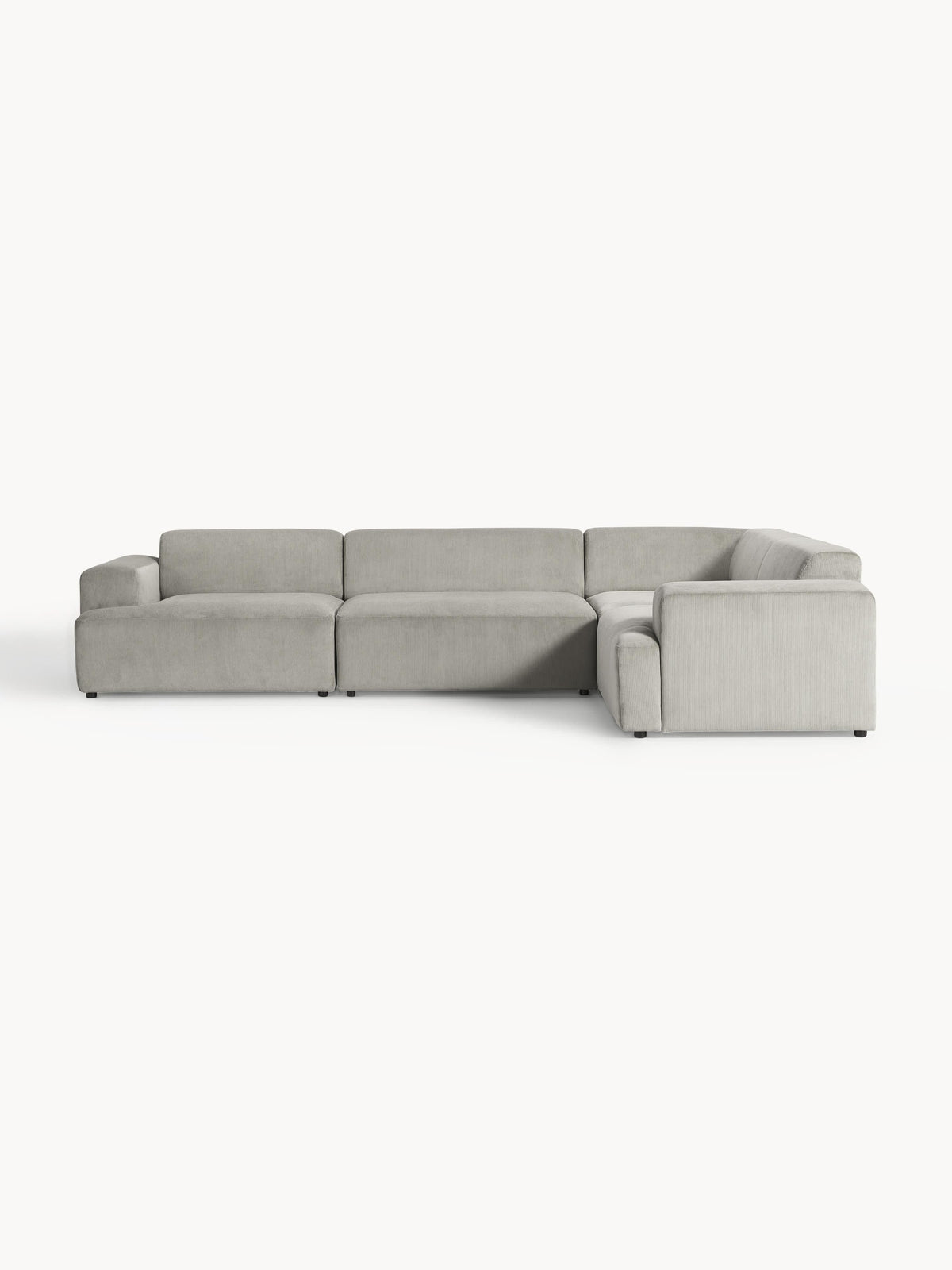 Melbrina Large Corduroy Corner Sofa, 4-Seater
