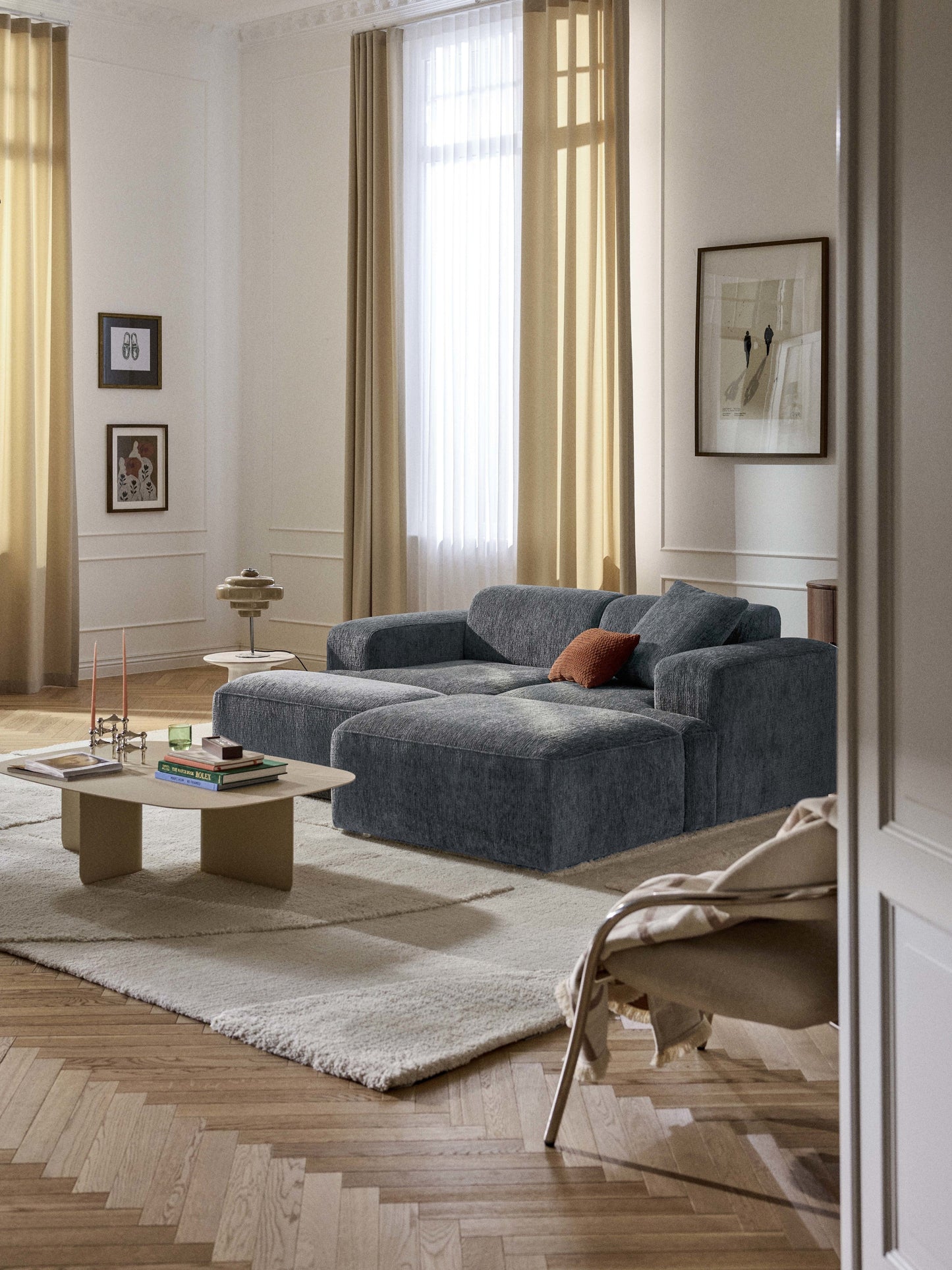 Melbrina Ottoman, W 99 x D 72 cm