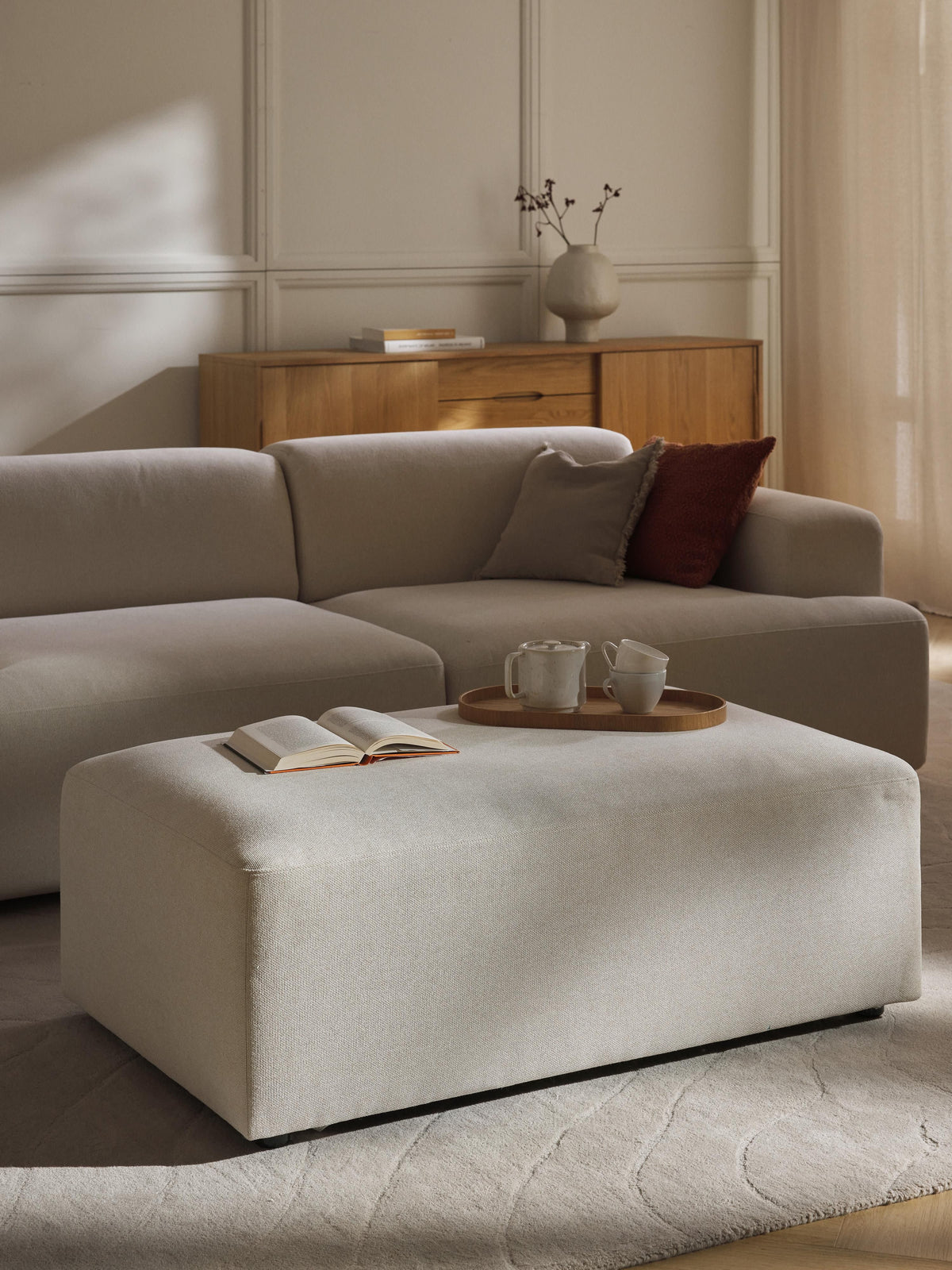Melbrina Ottoman, XL, W 116 x D 72 cm