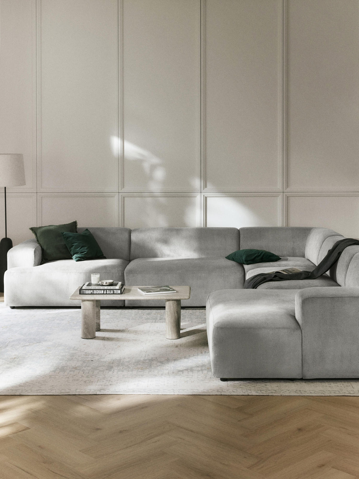 Melbrina XL Corner Sofa in Corduroy