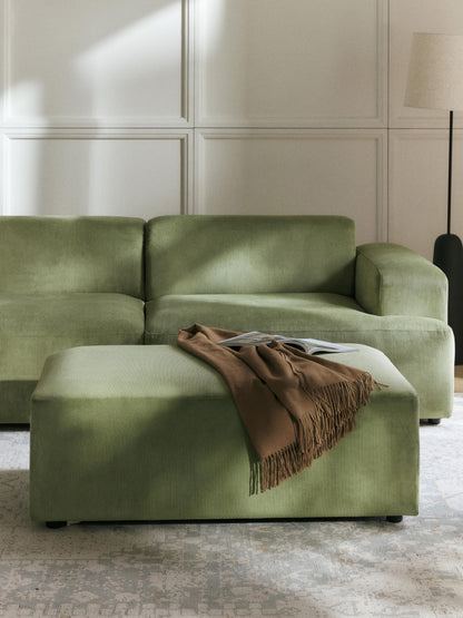Melbrina XL Ottoman in Corduroy, W 116 x D 72 cm