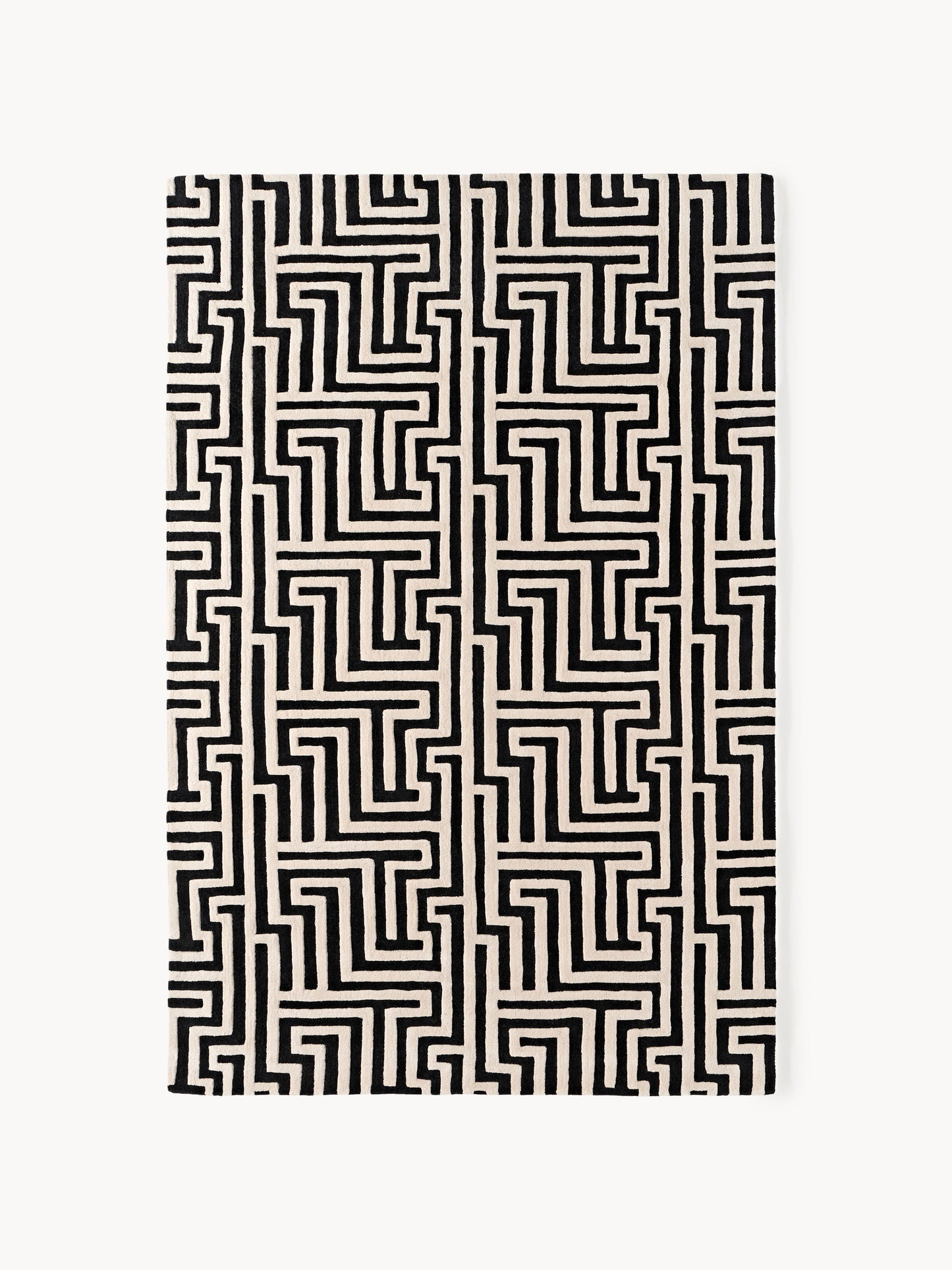 Montiro Wool Hand-Tufted Rug with Raised High-Low Texture