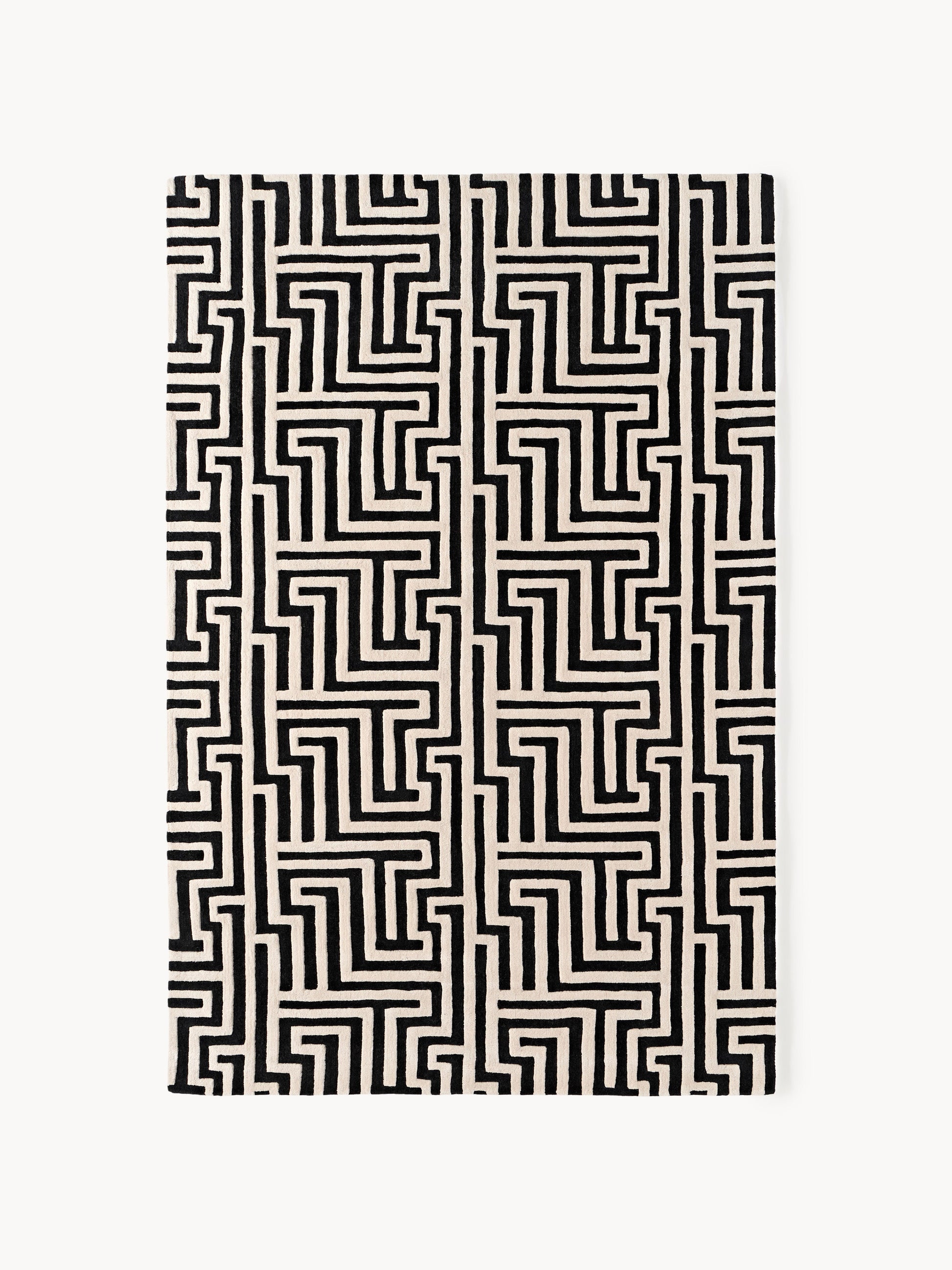 Montiro Wool Hand-Tufted Rug with Raised High-Low Texture