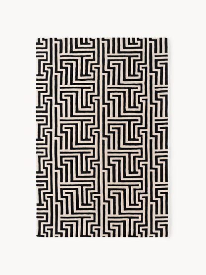 Montiro Wool Hand-Tufted Rug with Raised High-Low Texture