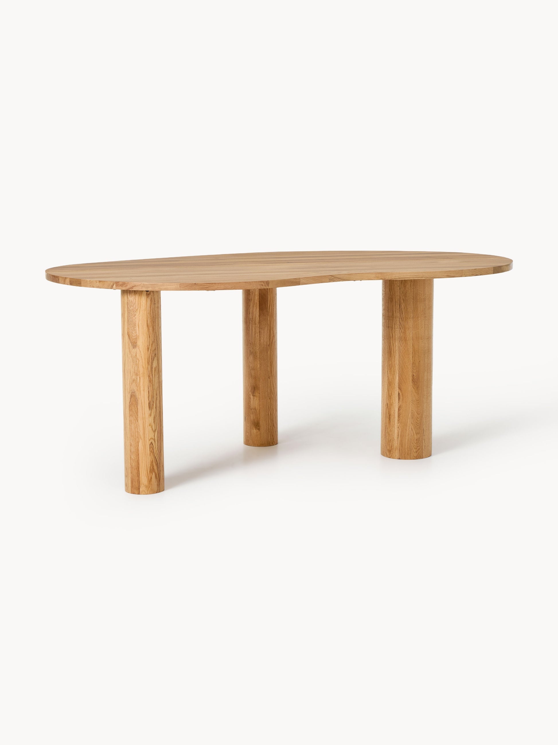 Narbino Dining Table in Oak with Organic Shape, in Various Sizes