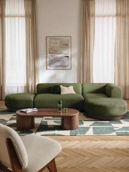 Natfia Modular Teddy Bouclé Corner Sofa