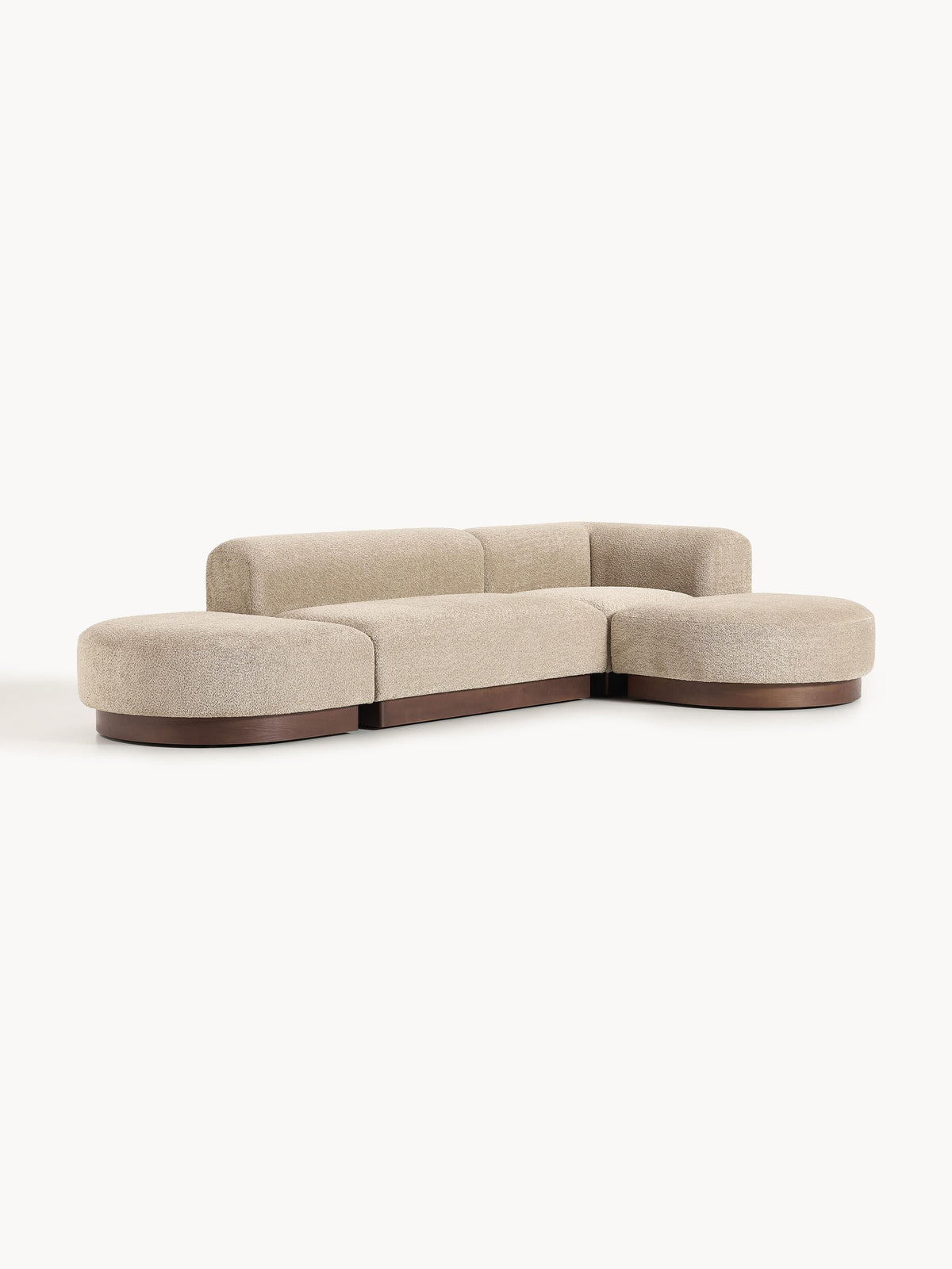 Natfia Modular Teddy Bouclé Corner Sofa