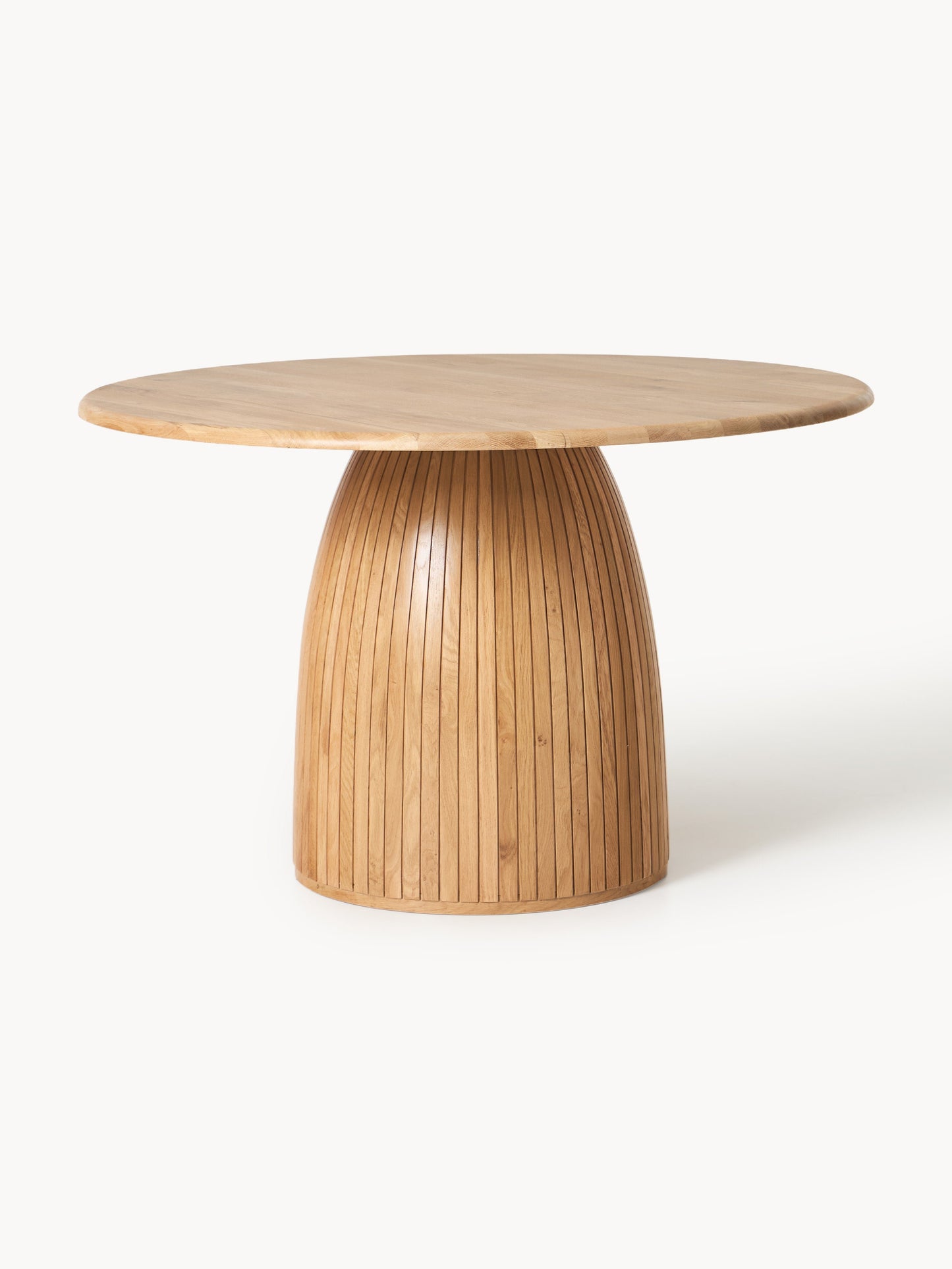 Nelmoine Round Dining Table with Fluted Texture, in Various Sizes