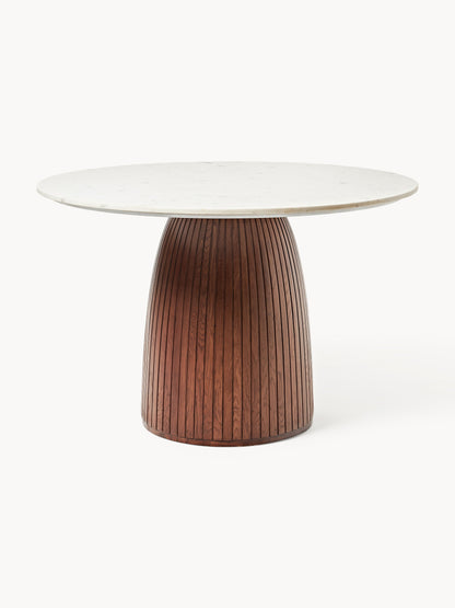 Nelmoine Round Dining Table with Marble Tabletop, Ø 115 cm