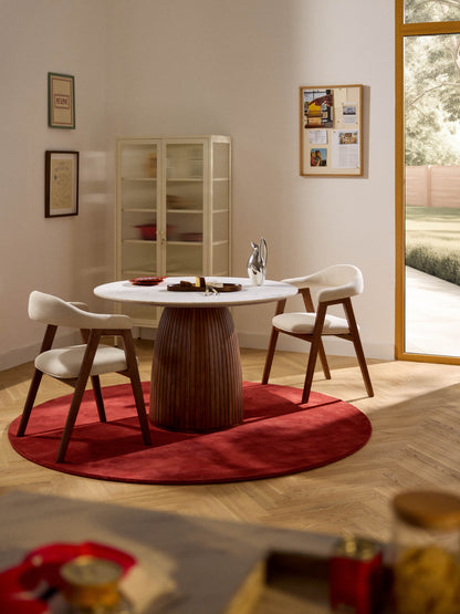 Nelmoine Round Dining Table with Marble Tabletop, Ø 115 cm