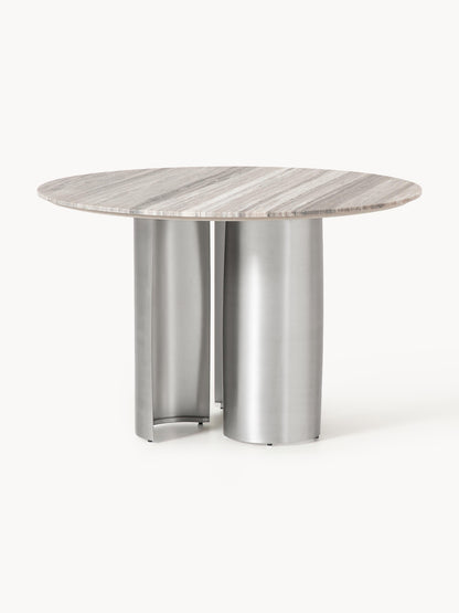 Nomoine Round Dining Table with Marble Tabletop, Ø 120 cm