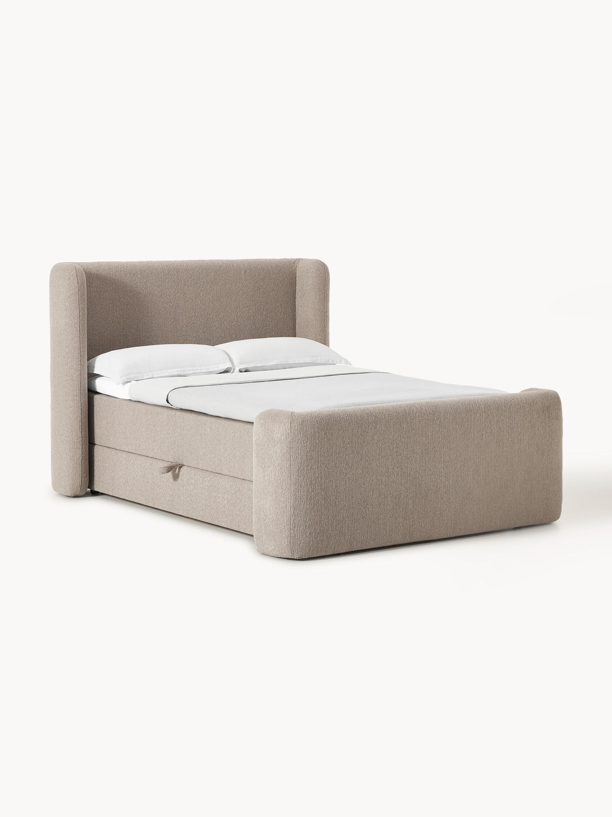 Perbrina Bouclé Box Spring Bed with Storage