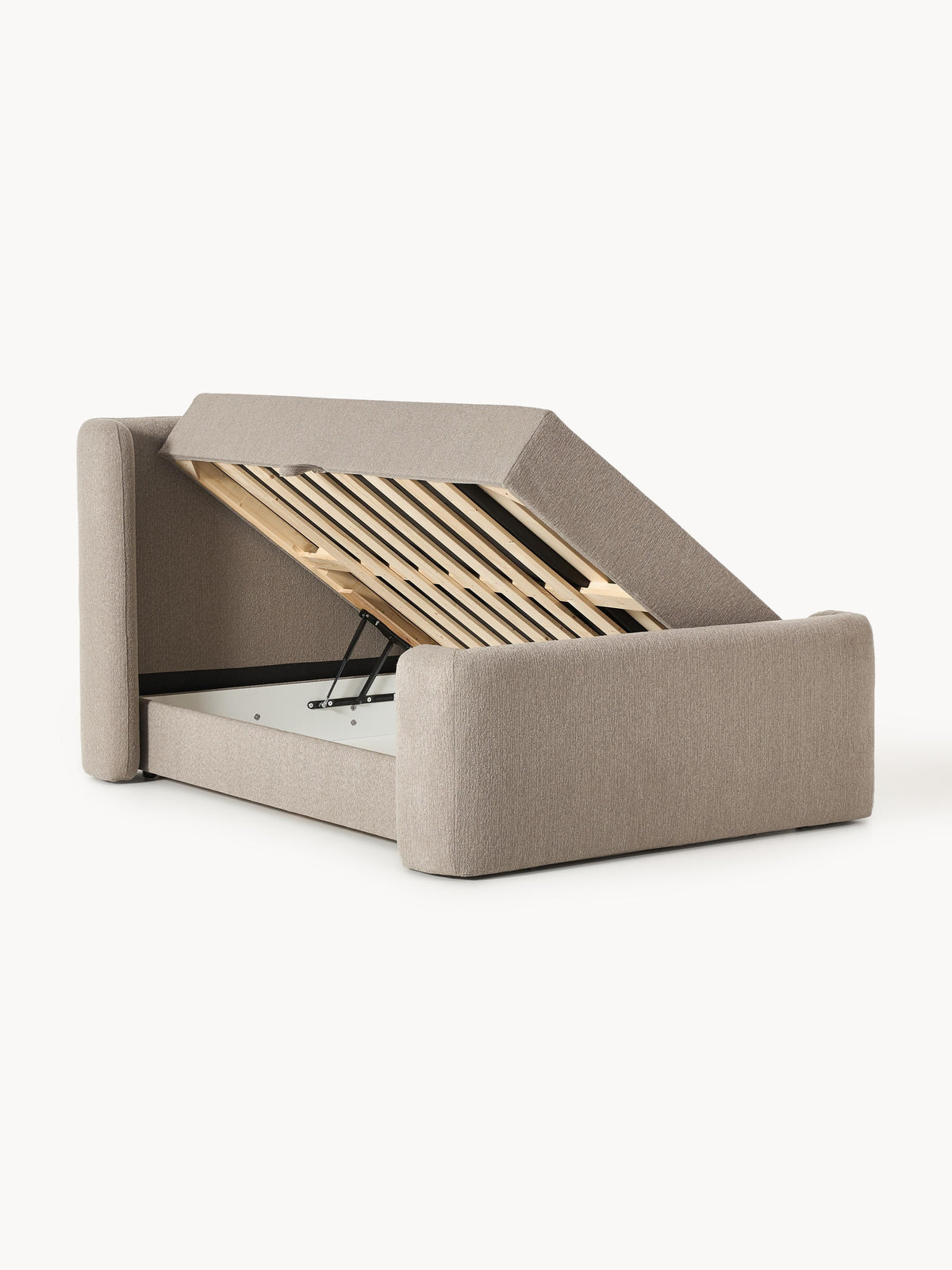 Perbrina Bouclé Box Spring Bed with Storage
