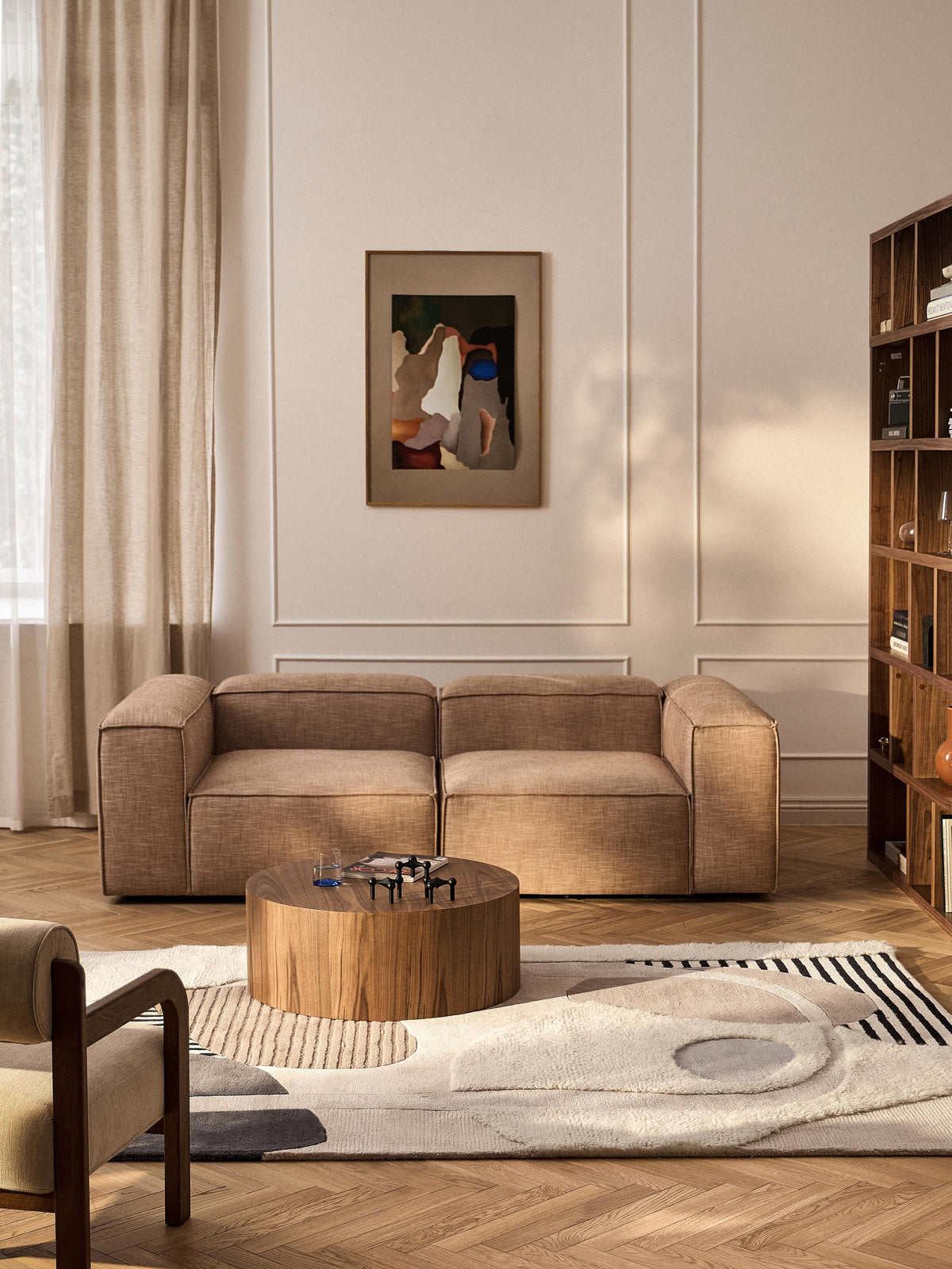 Rosgarde Wool Rug with High-Low Texture, Hand-Tufted