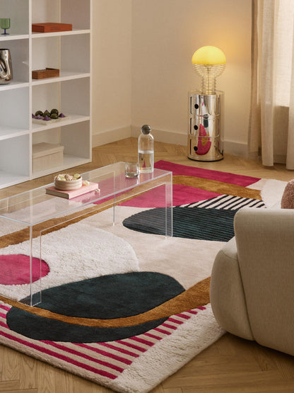 Rosgarde Wool Rug with High-Low Texture, Hand-Tufted