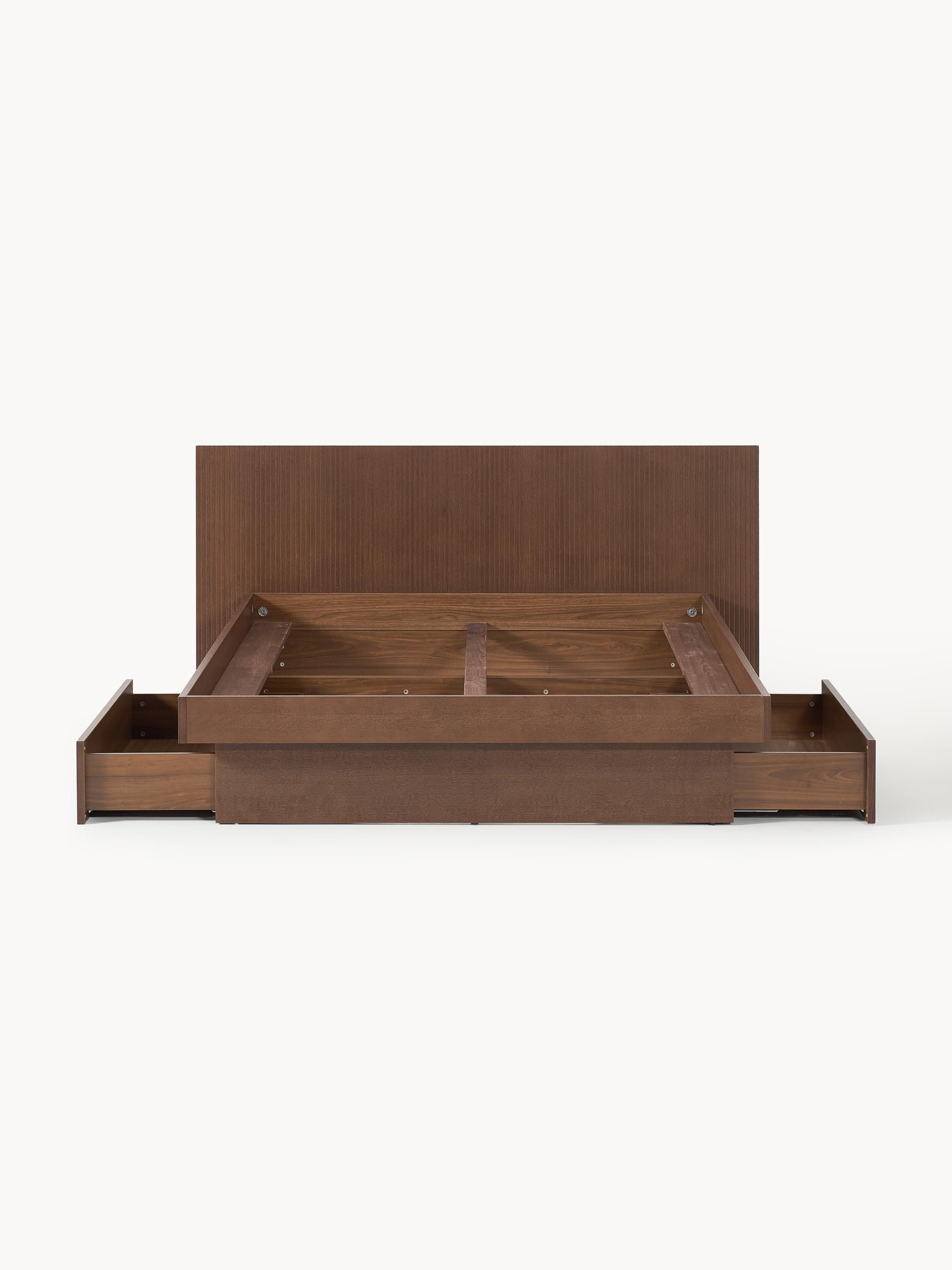 Satalvo Wooden Bed with Headboard and Drawers