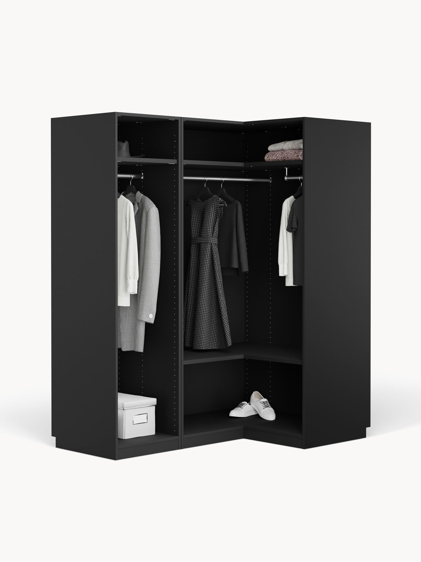 Simfia Modular Corner Wardrobe, 165 cm Wide, in Various Sizes