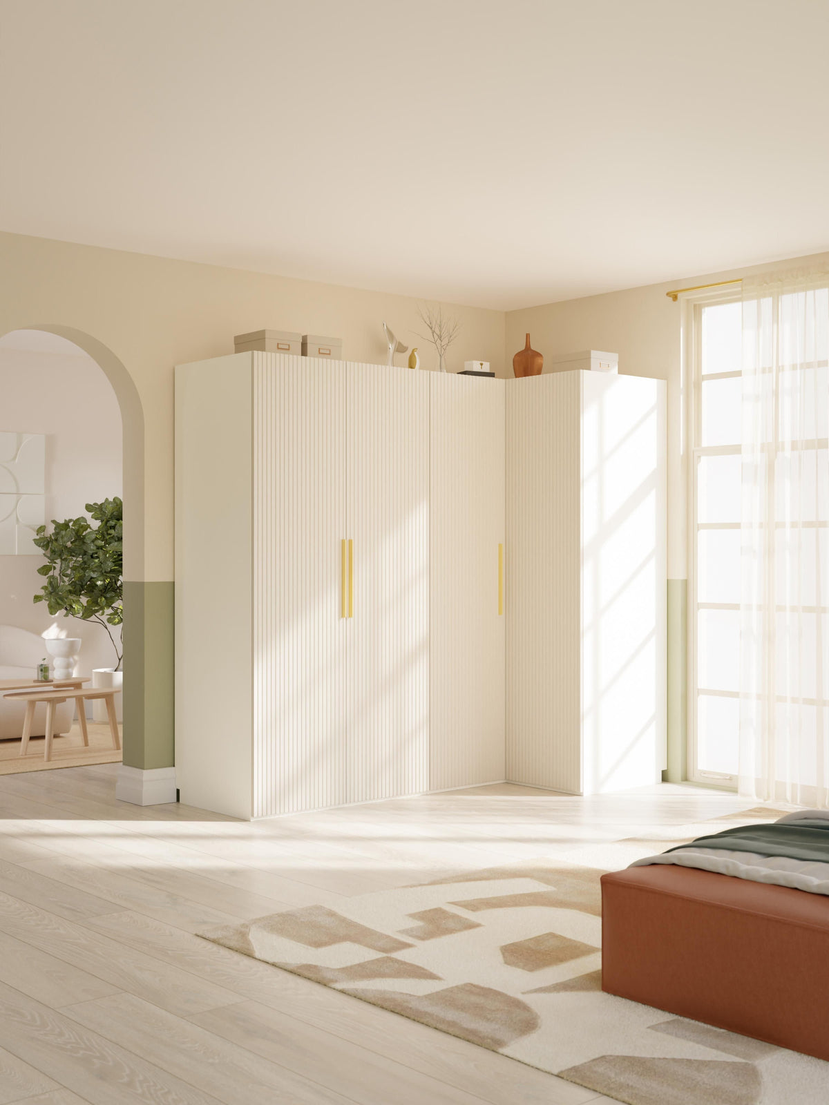 Simfia Modular Corner Wardrobe, 215 cm Wide, in Various Sizes
