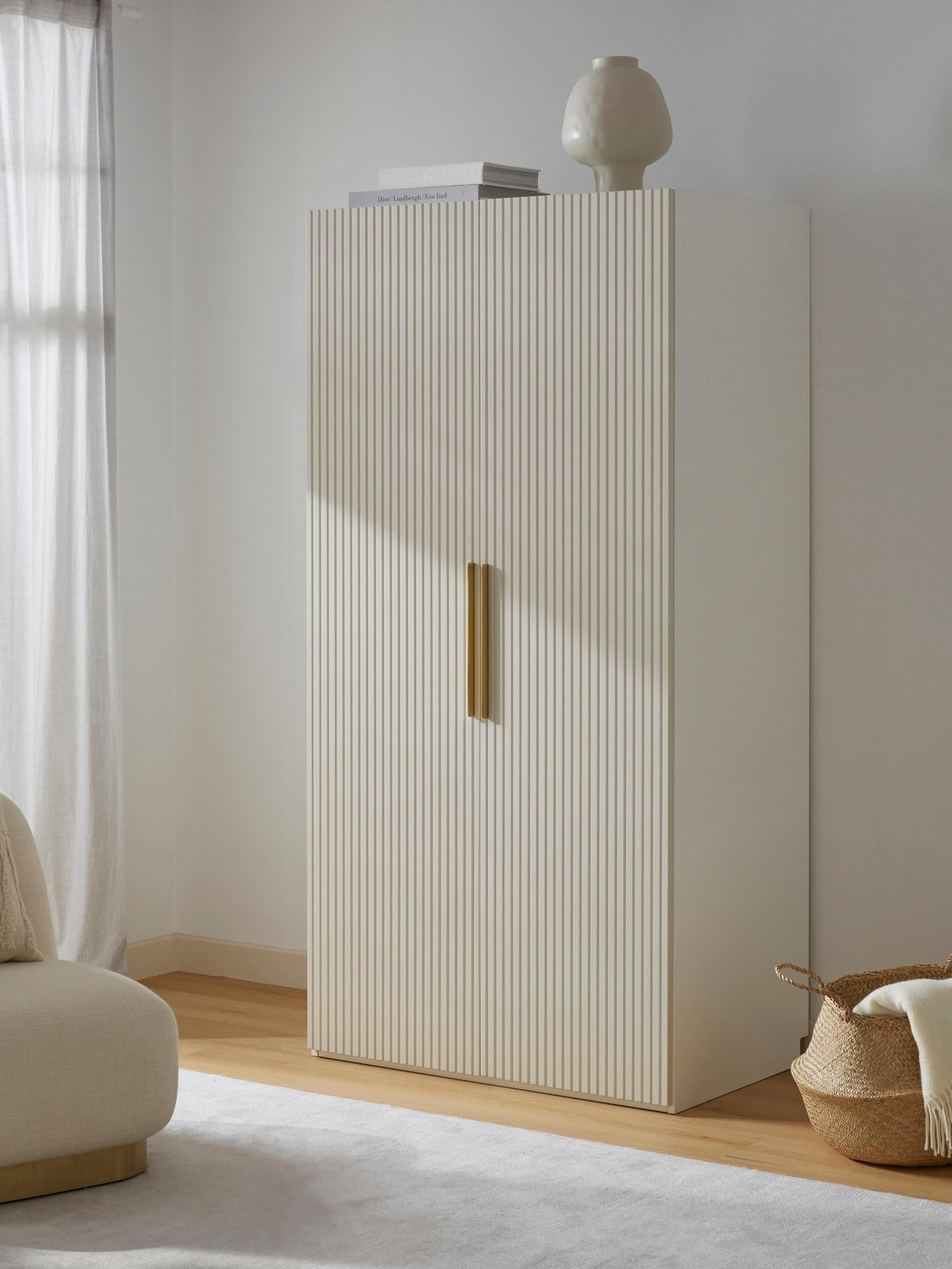 Simfia Modular Hinged-Door Wardrobe, 100 cm Wide, in Various Sizes