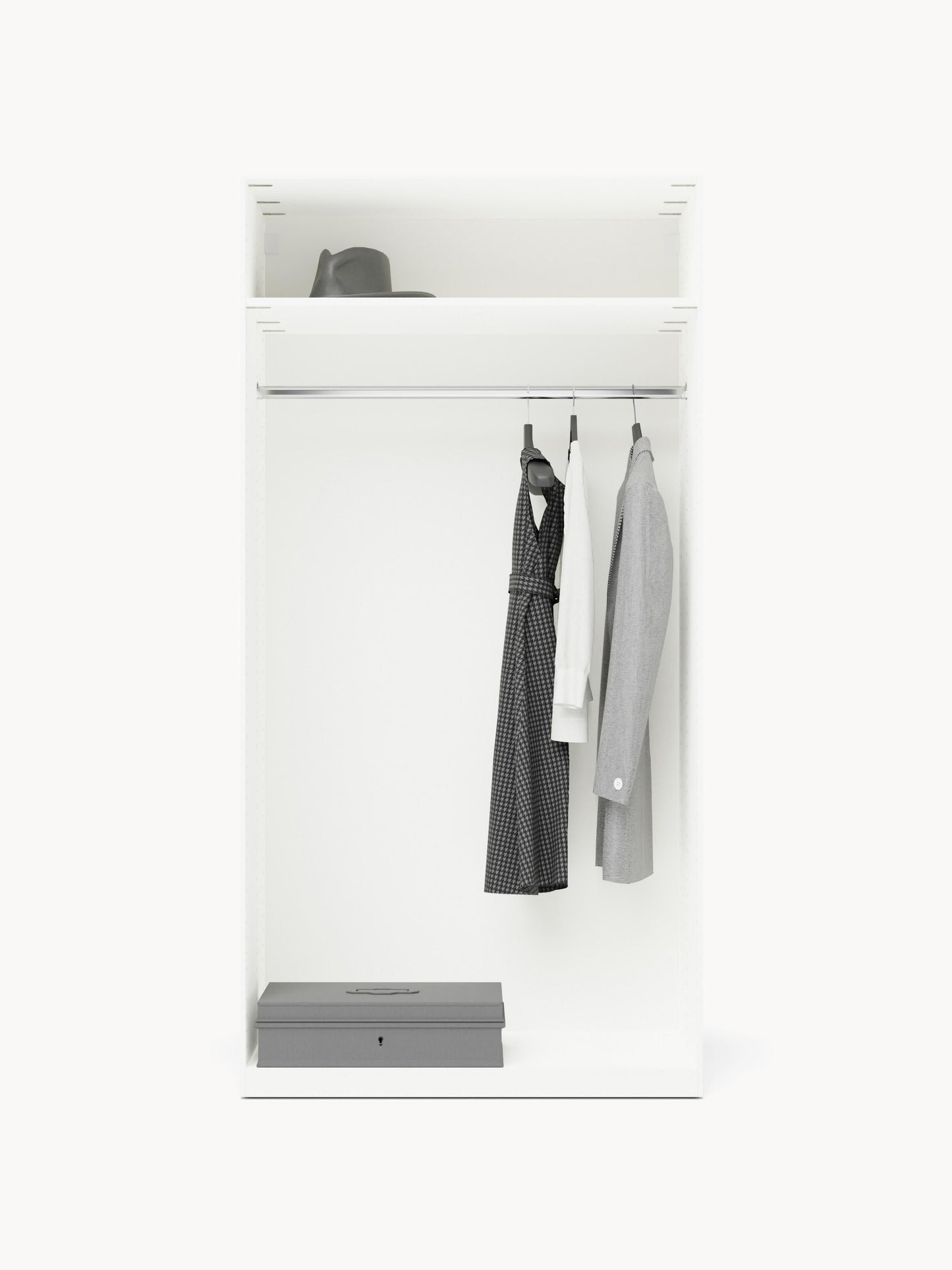 Simfia Modular Hinged-Door Wardrobe, 100 cm Wide, in Various Sizes