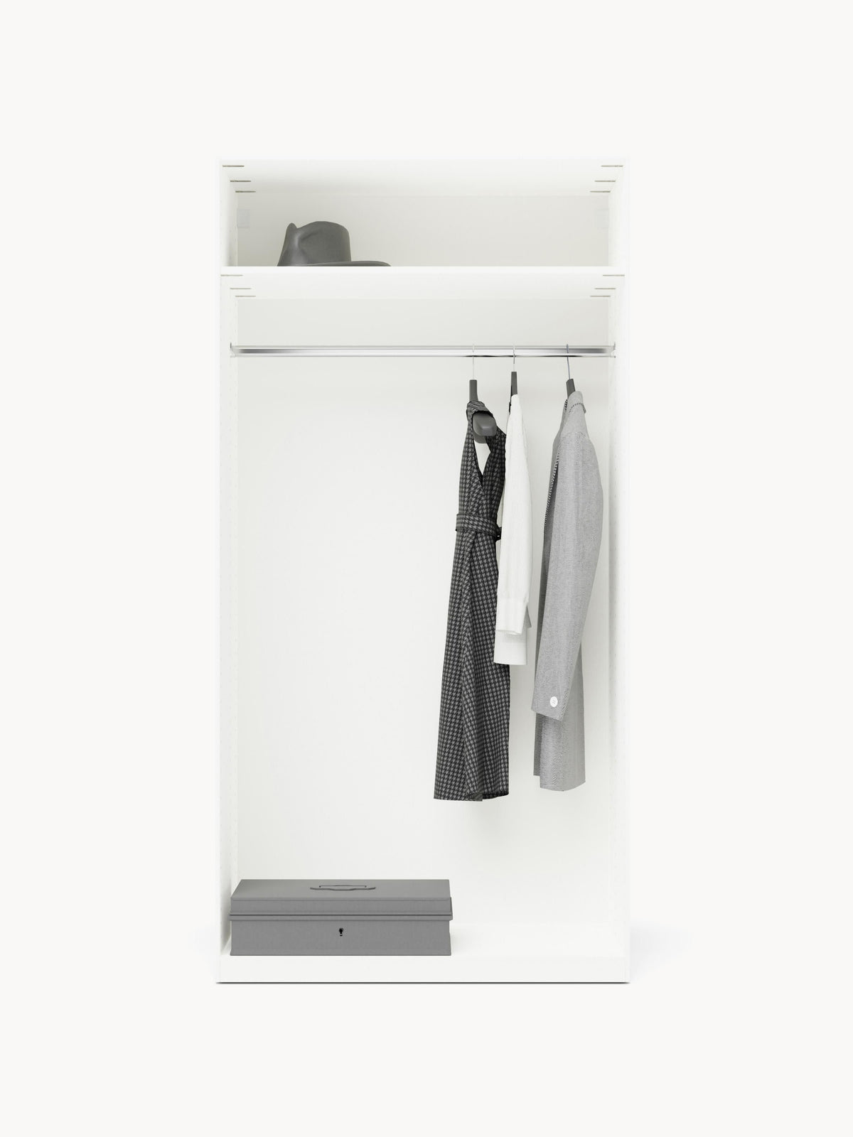 Simfia Modular Hinged-Door Wardrobe, 100 cm Wide, in Various Sizes